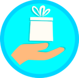 Clipart of gift being handed